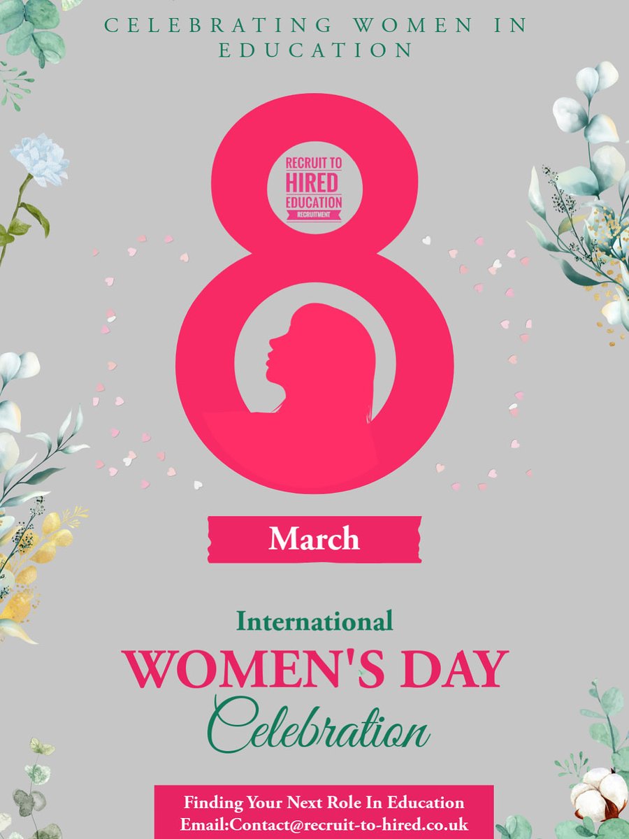 RecruitToHired's tweet photo. Today we celebrate all the talented women across the world inspiring the next generation ✨

A big thankyou to all our women in classrooms and staff who help drive our success in helping you find your next role in education 💐

#RecruitToHired #InternationalWomensDay2026 https://t.co/qsyhyAh9Ji