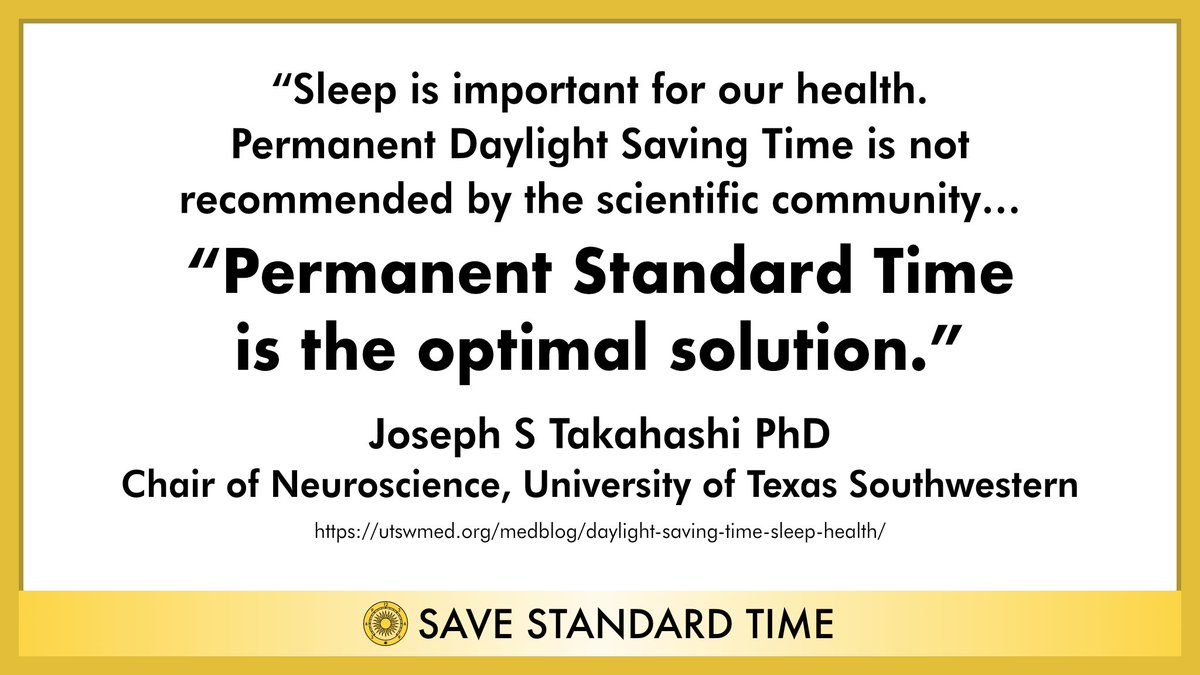 SaveStandard's tweet image. Most Americans want permanent Standard Time. Golf and retail lobbyists push to keep Daylight Saving Time. Medical professionals agree that DST is harmful to health!
