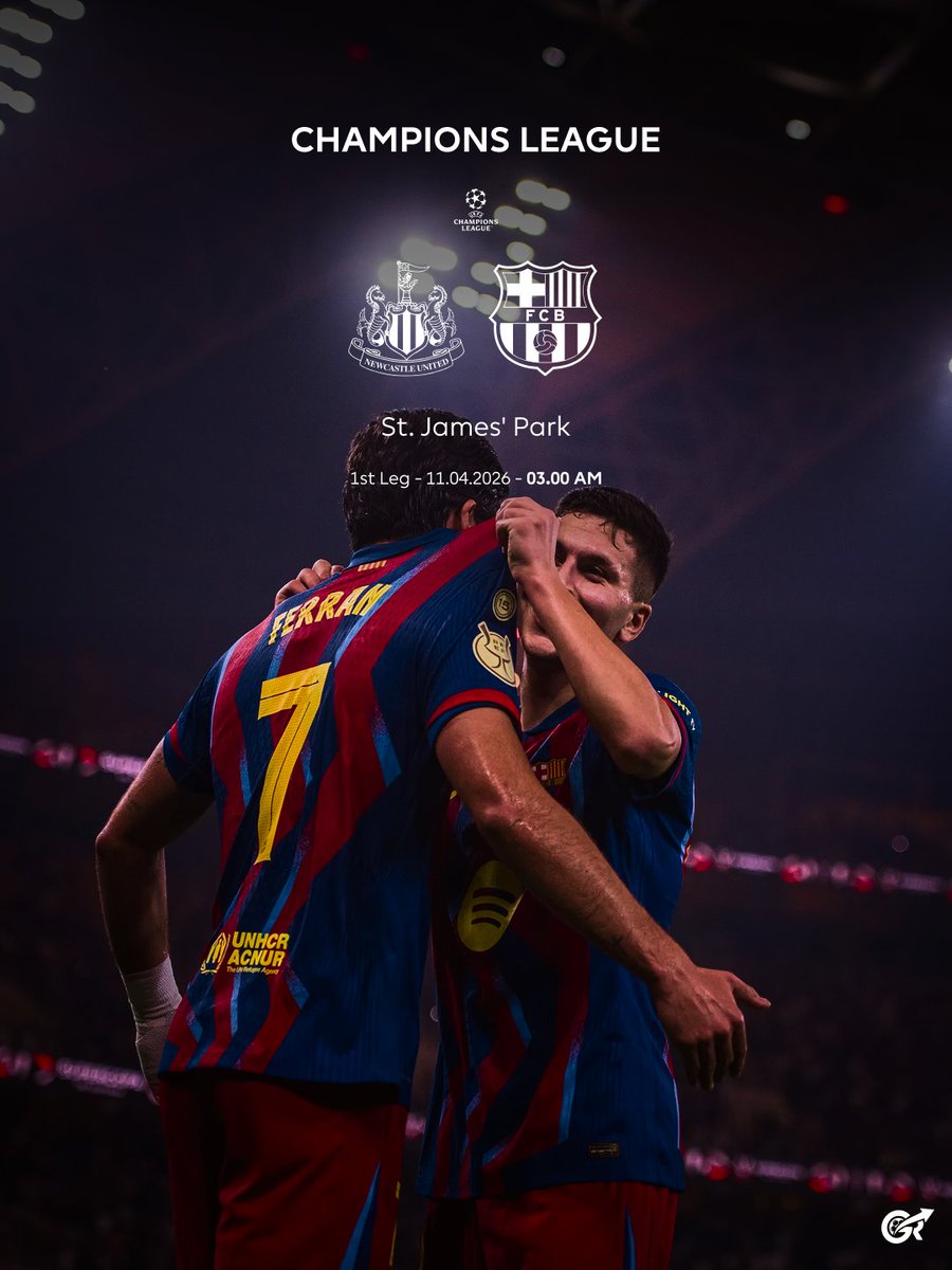Next : Newcastle United 🏴󠁧󠁢󠁥󠁮󠁧󠁿 ⚡️ 🇪🇸 FC Barcelona 

🔁 Champions League Round of 16, 1st Leg✈️ 
🏴󠁧󠁢󠁥󠁮󠁧󠁿 St. James' Park
📆 Rabu, 11 Maret 2026 • 03:00 AM