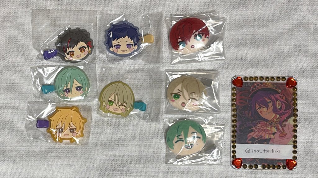 ina_torihiki's tweet photo. ［交換］あんスタ みにコレ おまんじゅう 前髪クリップ 2

譲 1弾→鉄虎￤巽￤薫
　 2弾→弓弦￤藍良
　 おまんじゅう→一彩￤藍良￤巽
求 2弾→渉￤ユメ(各1)

▷郵送のみ
▷お声掛け重なる場合まとめての方優先

検索からもお気軽にお声掛けください🙇‍ https://t.co/I2lZ6AHUAs