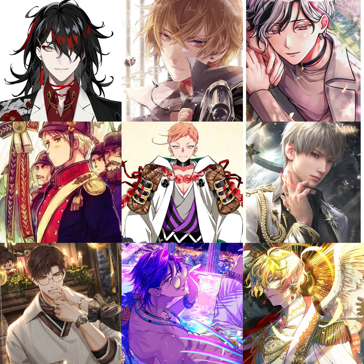 #推しを9人あげるとその人の性癖がわかる

流行りに乗って推しをあげてみた(推しが多すぎてとりあえずこの9人)
………バラバラすぎてわからん！！！！！！