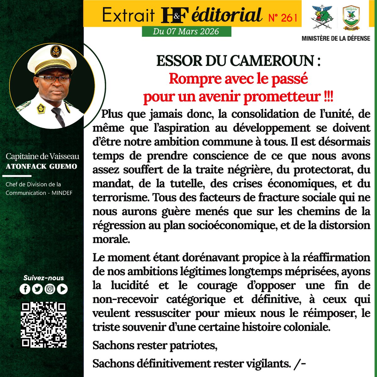 Ministère de la Défense du Cameroun tweet media