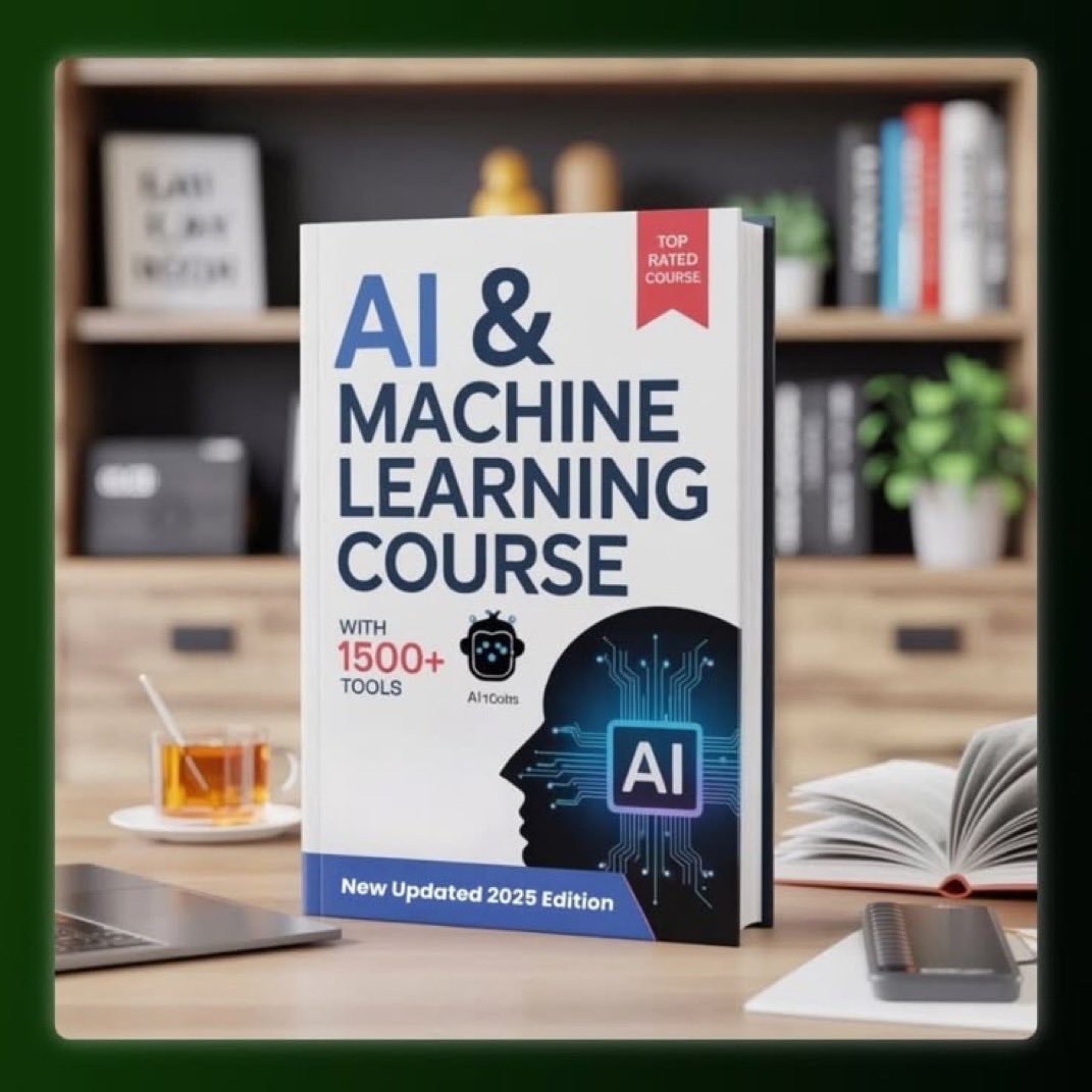 Codebyalex1's tweet photo. 🔥FREE AI COURSE DROP🔥

Inside:
⚡ 1500+ Powerful AI Tools
⚡ Machine Learning Basics Made Simple
⚡ AI Automation for Work &amp; Business
⚡ Beginner → Advanced AI Skills

Get it:
1️⃣ Like &amp; RT
2️⃣ Type "DM" [MUST]
3️⃣ Follow Me: AlexCortex 

⏳ Only 500 Copies — First Com https://t.co/8uyA8yAcS7