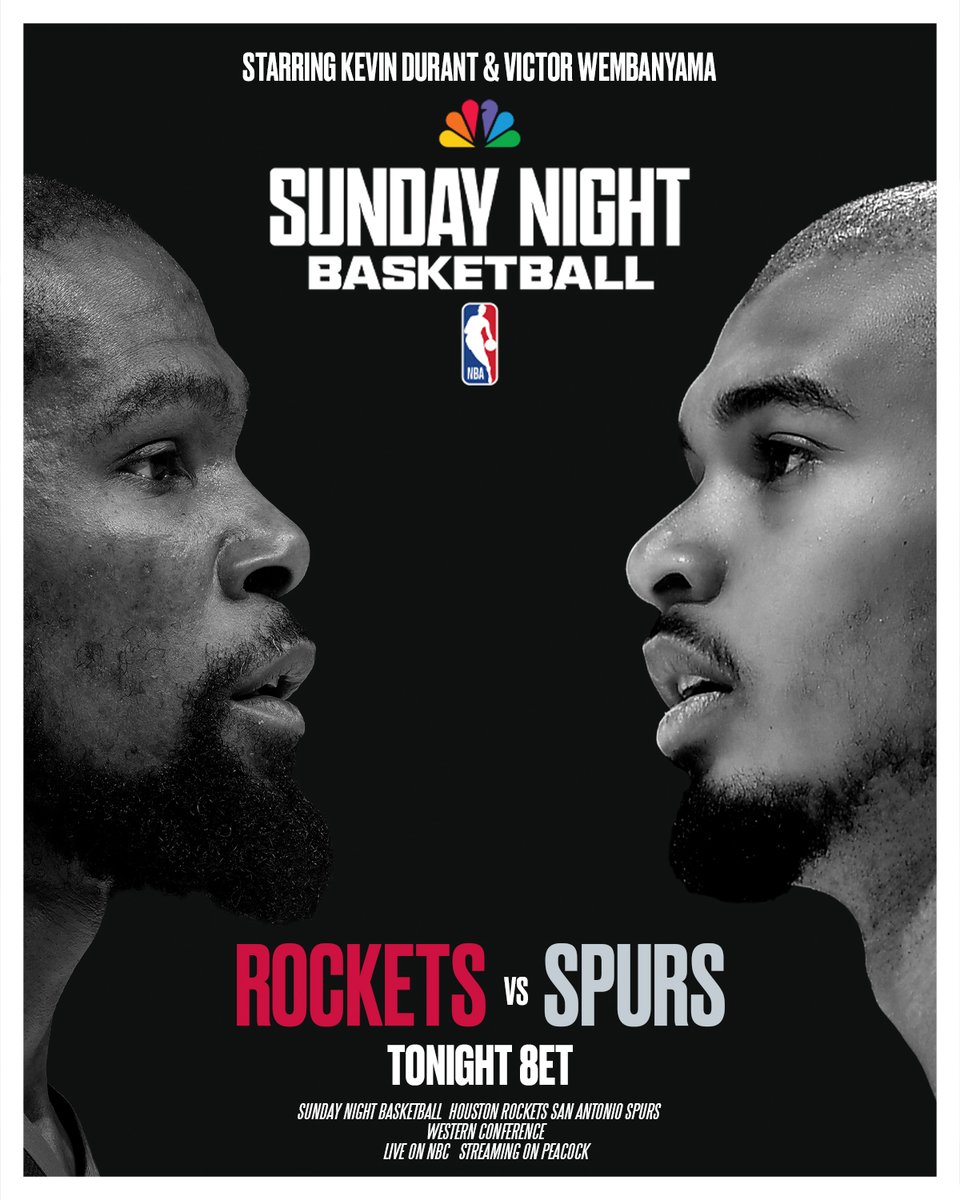 WEMBY. KD. SPURS VS ROCKETS. SUNDAY NIGHT BASKETBALL!