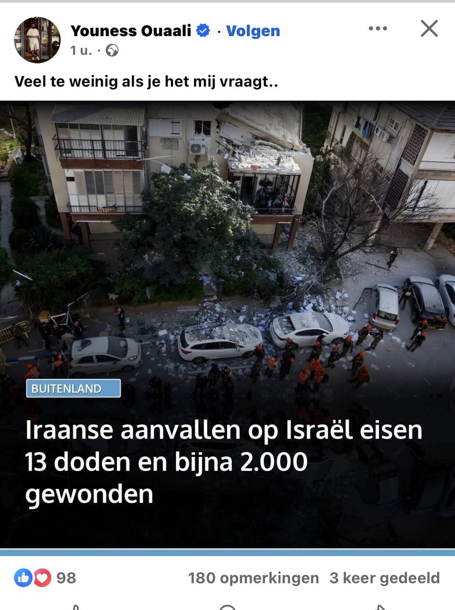 Die pedofiel heeft ook weer wat te melden. En als je alle reacties eronder leest moet je begrijpen waarom we teveel moslims in ons land, maar eigenlijk heel west Europa hebben toegelaten. #IranIsraelWar #Iran #Israel #Nederland