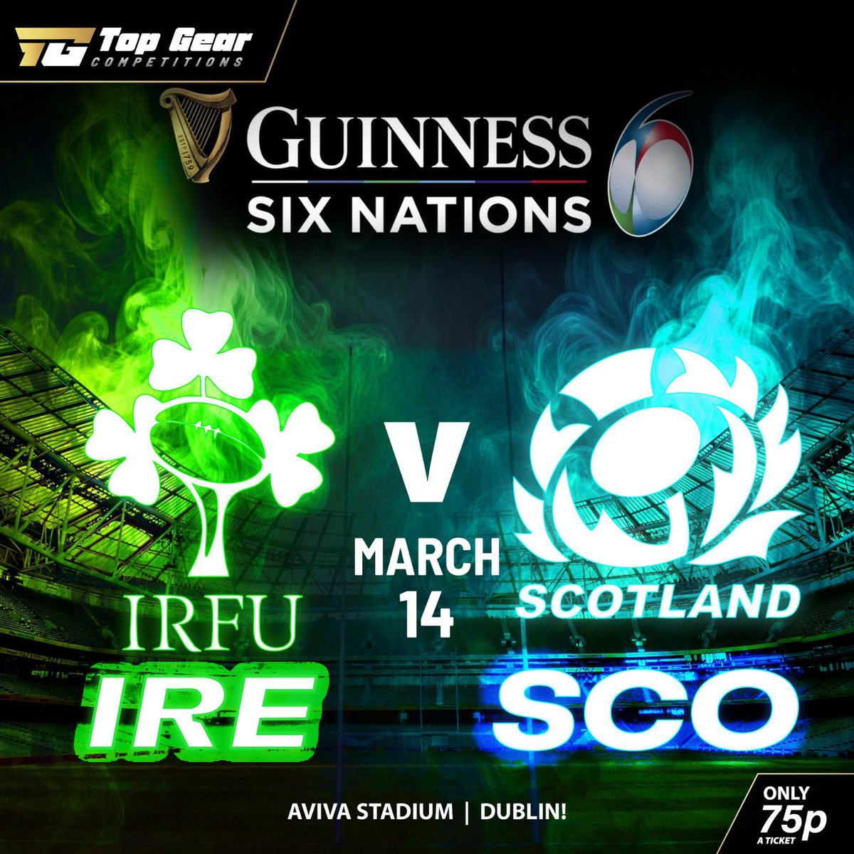 One for the Irish rugby fans 

🎟️ Win 2 Tickets to Saturday’s Ireland vs Scotland Six Nations Game! 🏉

For just 75p, you could win 2 tickets to Ireland vs Scotland in the Six Nations this Saturday.

📅 Draw: This Wednesday

🔥 Low entries so far 

topgearcompetitions.com