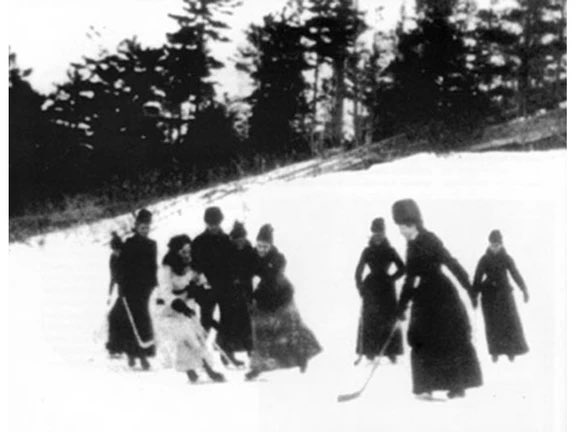 hilarykniight's tweet photo. happy international women’s day.

this is the first picture taken of women playing hockey in 1890. isobel stanley is in white; she was known as one of the people who helped popularize ice hockey as a sport in general + https://t.co/oTEVFmzssi