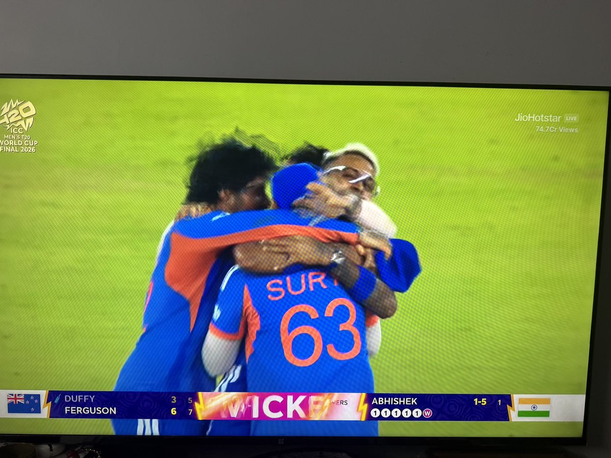 aksfca's tweet photo. ICCMT20WC2026 | Men in Blue once again (3rd Time) CHAMPION | Beat NZ by 96 RUNS. https://t.co/BUzuuFMLYJ