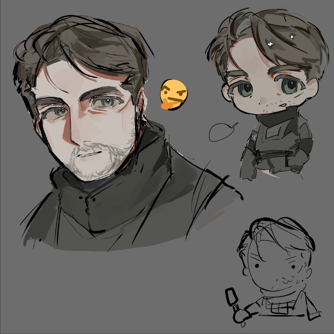한동안여캐만그려서다시연습많이해야할것같음.......... #halflife #barneycalhoun