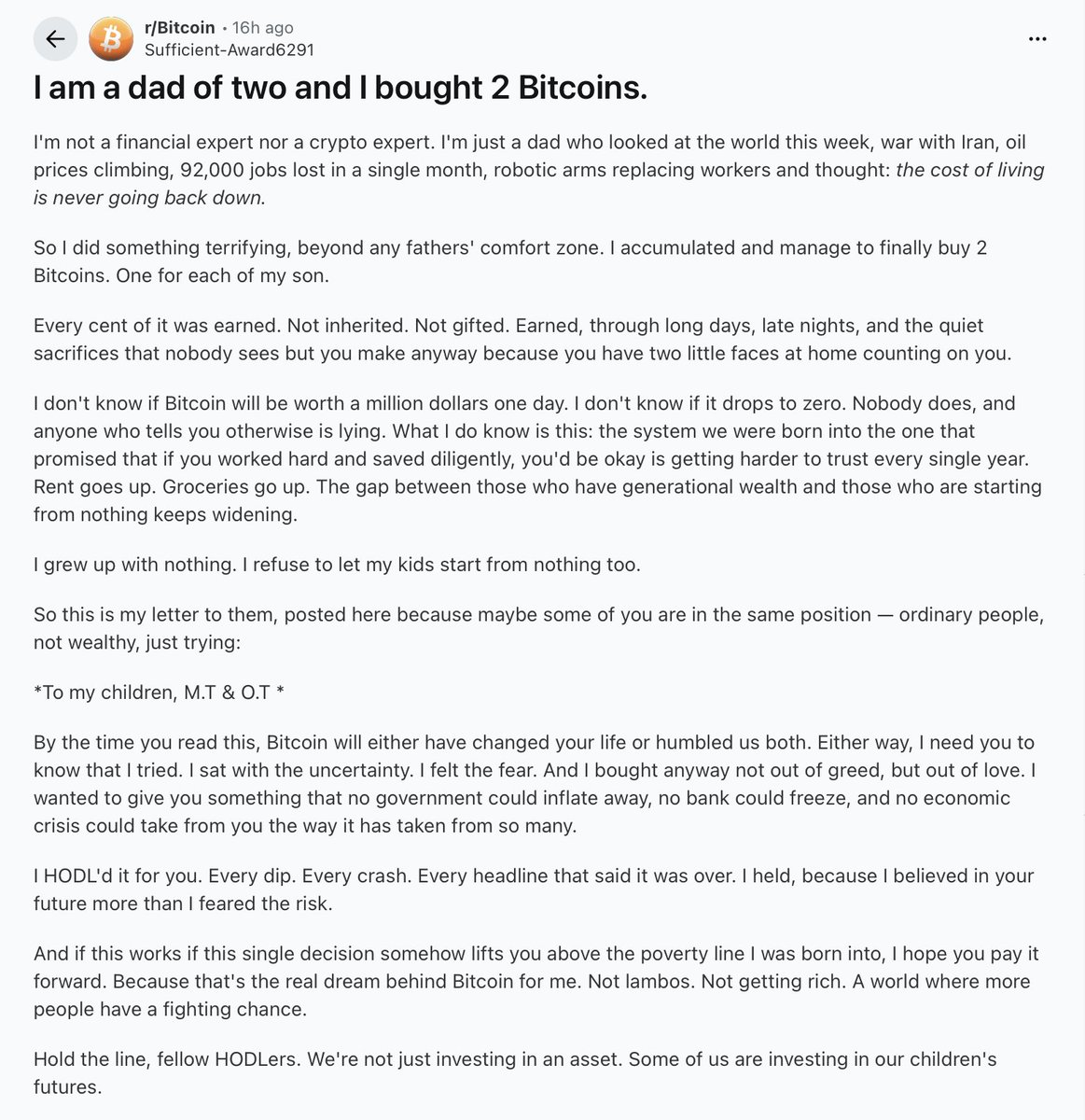 BitcoinNewsCom's tweet photo. Buy Bitcoin not for your first name, but for your last name. https://t.co/sEkKi26Uoj