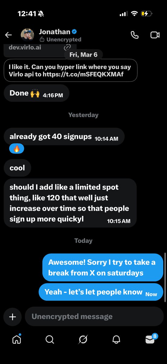 <a href="/joni_vrbt/">Jonathan</a> and I’s vibecoding competition already has 40 sign ups

Remember;

- you must use Virlo API 
- anything goes 
- CASH rewards 

CAPPING at 120 sign ups…. Repost for visibility