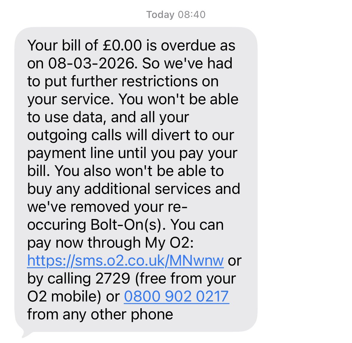 goodiertd's tweet photo. So @O2 cut me off today for not owning them money rang this morning was told be on again soon 8 hours later still nothing terrible service need to start looking for a new one I think https://t.co/3UevkVCdj6