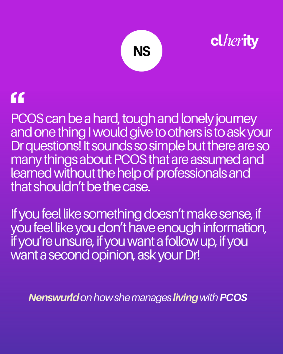 clherity's tweet photo. Nnensworld shares some insights on navigating your PCOS journey https://t.co/yu4vJyydjY