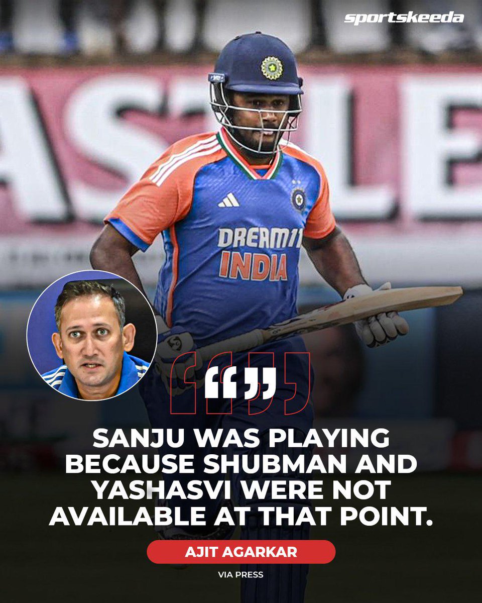 Never forgive Ajit Agarkar for disrespecting Sanju Samson and pushing him to middle order after 3 T20 hundreds for a mediocre T20 batter like Shubman Gill.