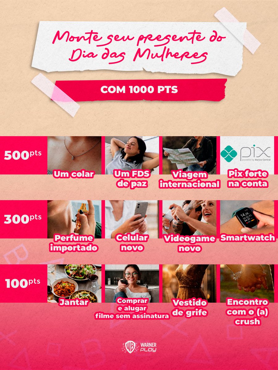 WarnerPlayBR's tweet image. No Dia dos Mulheres, você escolhe o seu presente perfeito! Qual é a sua combinação ideal?

#DiaDasMulheres #WBD #WarnerPlay