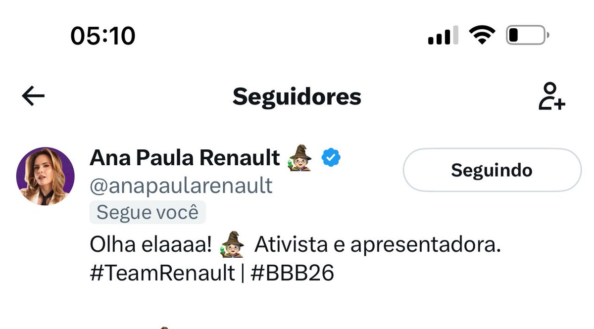 _jheass's tweet photo. DIA 8 DE MARÇO, eu ganhei o follow do adm ♥️ Tô tão feliz! Pela Ana Paula nas trincheiras. Até depois do fim! #BBB26 https://t.co/g2bjGGIYqu