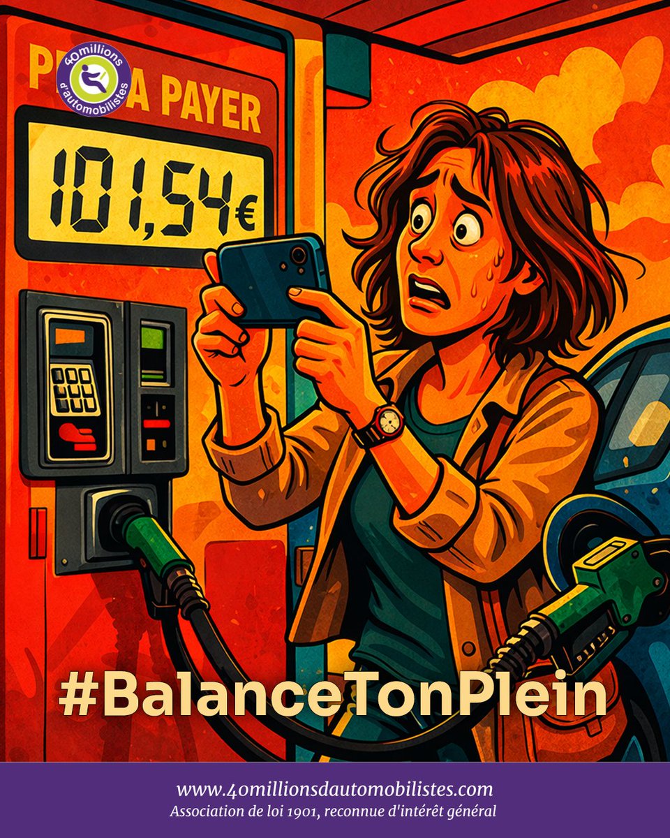[🚨 ALERTE MOBILISATION] #BalanceTonPlein
👉 Pour mettre la pression sur le Gouvernement afin qu'il agisse en baissant les taxes qui pèsent sur les prix des carburants ✊
1⃣ Après avoir fait votre plein : prenez la photo de la pompe en cadrant le prix final
2⃣ Postez-la sur...