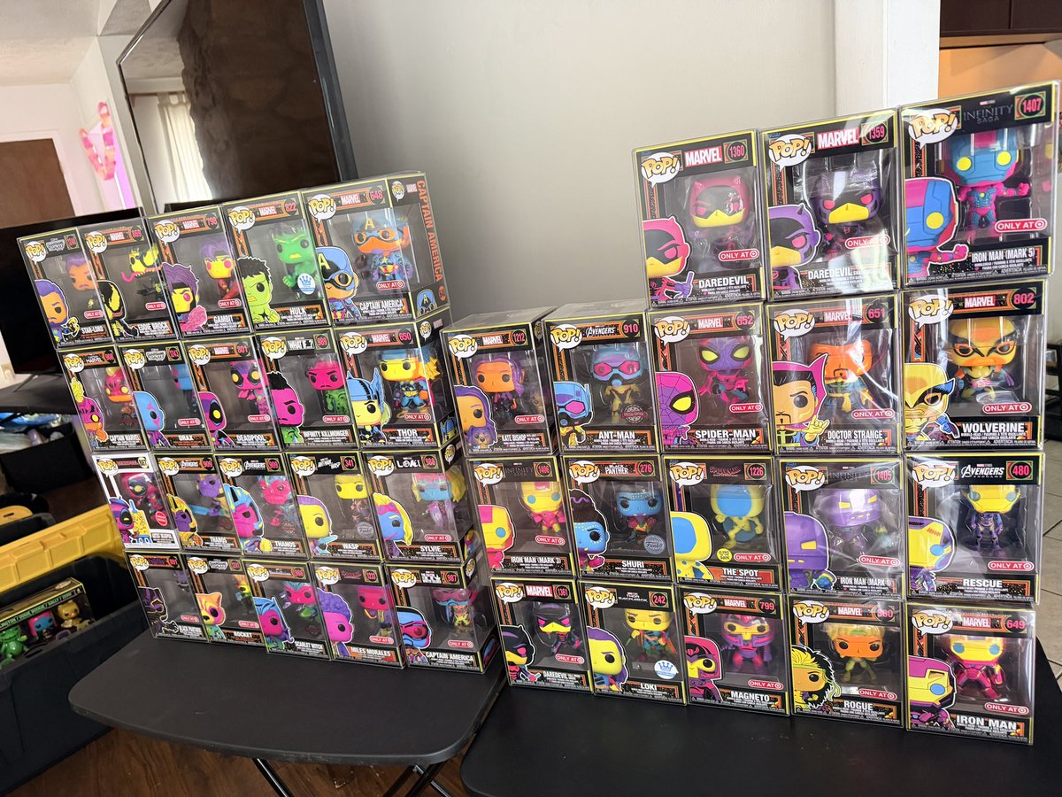 Marvel and DC Blacklight Pops for sale. All below PPG plus shipping. DM for prices.