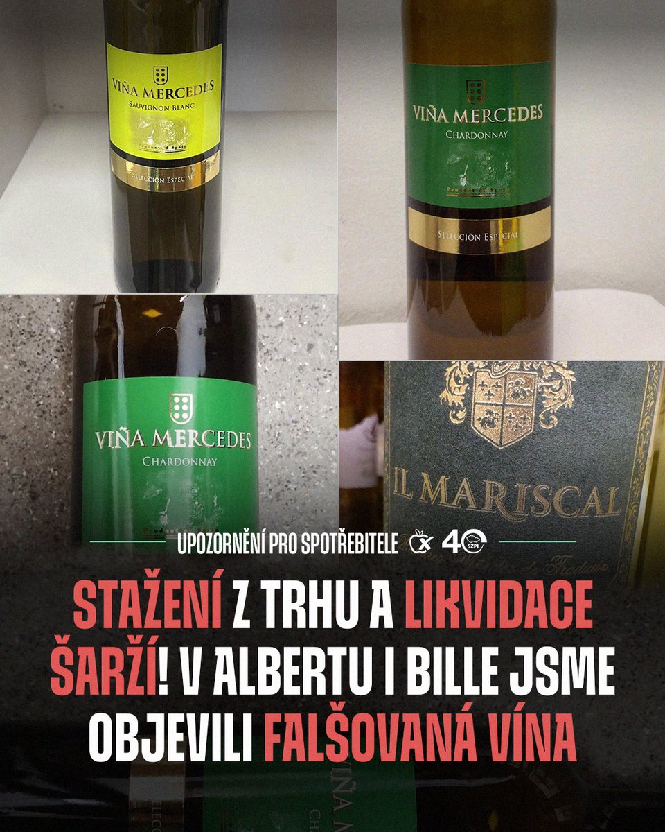 NaPranyri's tweet image. Potravinářská inspekce zakázala čtyři šarže falšovaného bílého vína ze zahraničí, inspektoři je objevili v Albertu a Bille 🍷

🔗 Více informací ve vlákně nebo na webu SZPI
szpi.gov.cz/clanek/potravi…

#napranyri #potraviny #albert #billa #alkohol #vino