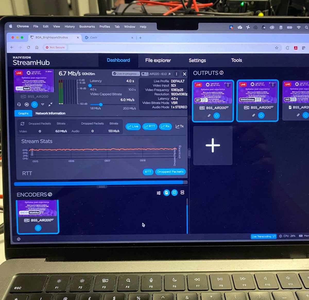 Bright__Spark's tweet photo. Earlier this week we provided live streaming support for another production company on a hybrid event for International Women’s Day.

Using our @Haivision bonded encoder, we delivered the stream to multiple destinations with a resilient, reliable workflow throughout.

#livestream https://t.co/YEkM4rjjj4