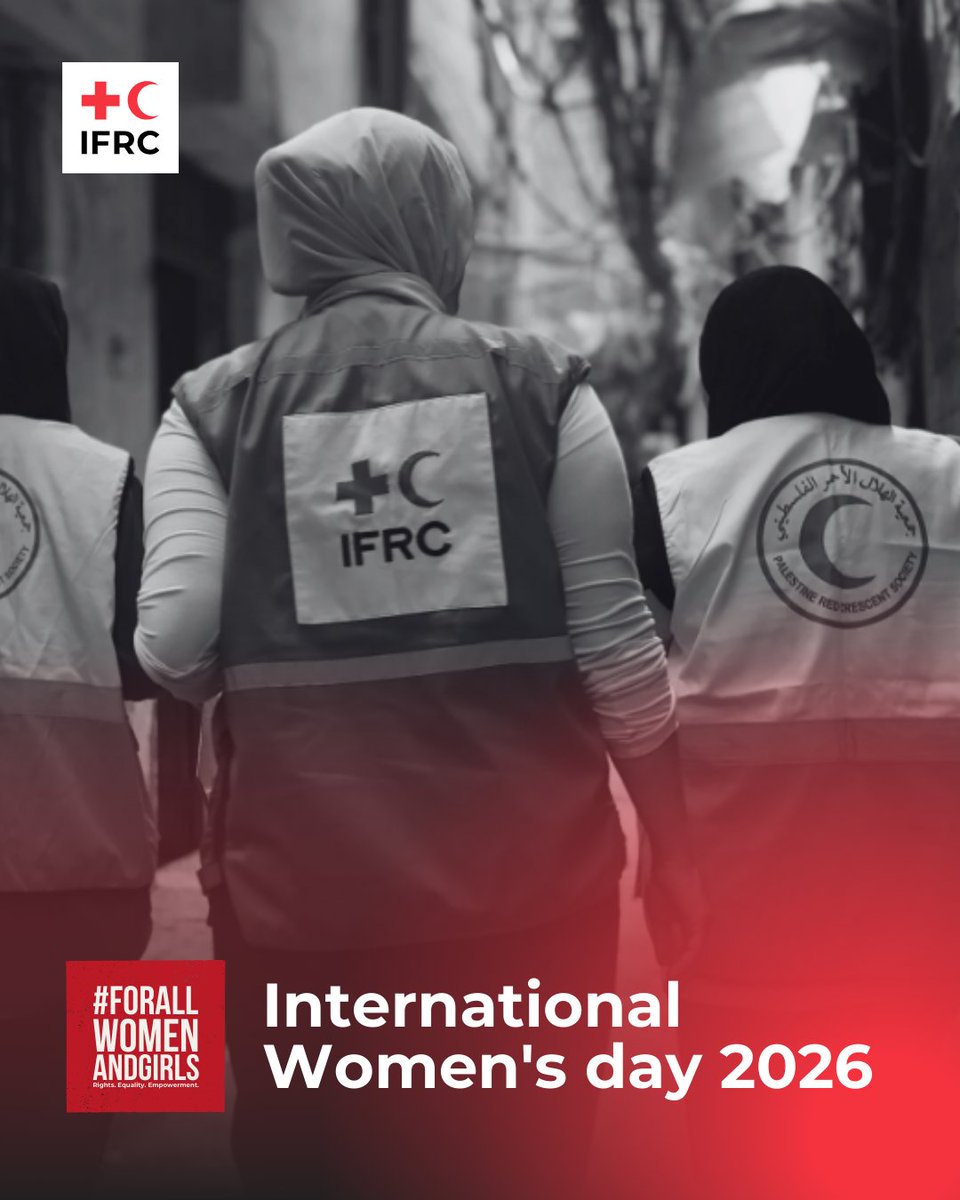 ifrc's tweet photo. On International Women’s Day 2026, we tell the stories of women around the world helping shape a safer, more equal future for the next generation.
Together they are #LocalEverywhere.
Read the story👉https://t.co/GZ3D2QaNW4. #IWD2026 https://t.co/1HqBHsfjUN