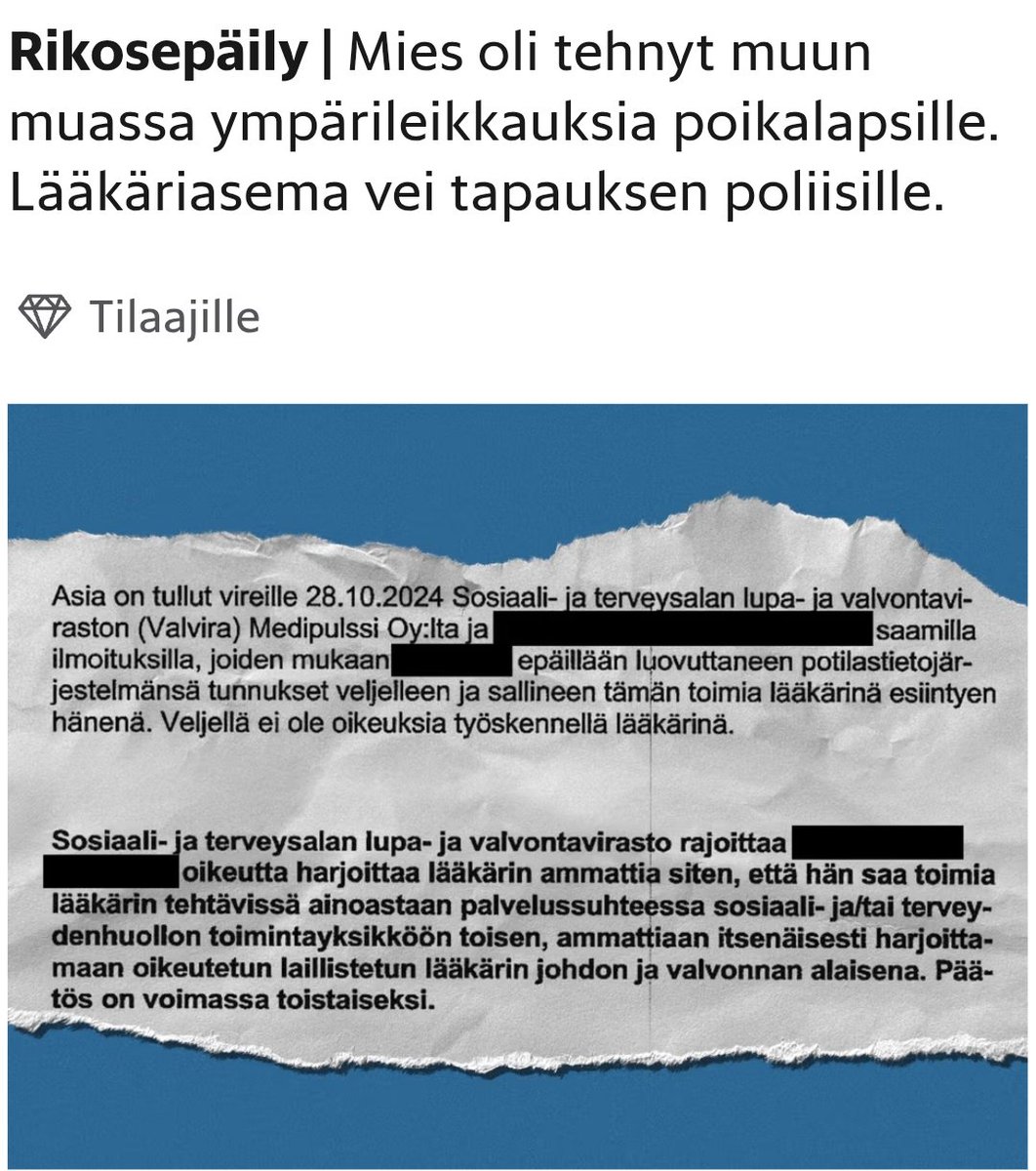 Tarkastellaanko vähän tätä sukuelinten silpomispuoskarointia tarjoavaa yritystä, jonka nimi "Medipulssi Oy"  mainitaan Hesarissa? 

hs.fi/tutkiva/art-20…