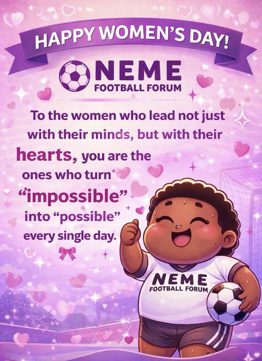 NemeFootball's tweet photo. HAPPY IWD TO ALL WOMEN AND SPECIFICALLY WOMEN IN SPORTS💜🎀
#IWD2026 https://t.co/kB8EffpncG