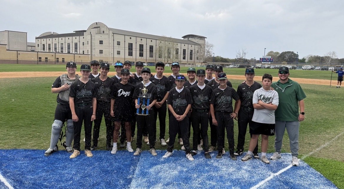 baseball_marion's tweet photo. Great job by our JV pups going into a tourney as the smallest school and coming home with the hardware! These guys hit, pitched, and fielded well all weekend and it was fun to see them celebrate each other’s successes! #HelloWinColumn #DTHF #WIT

@Coach_Casey17 https://t.co/UkZdjIZ54F