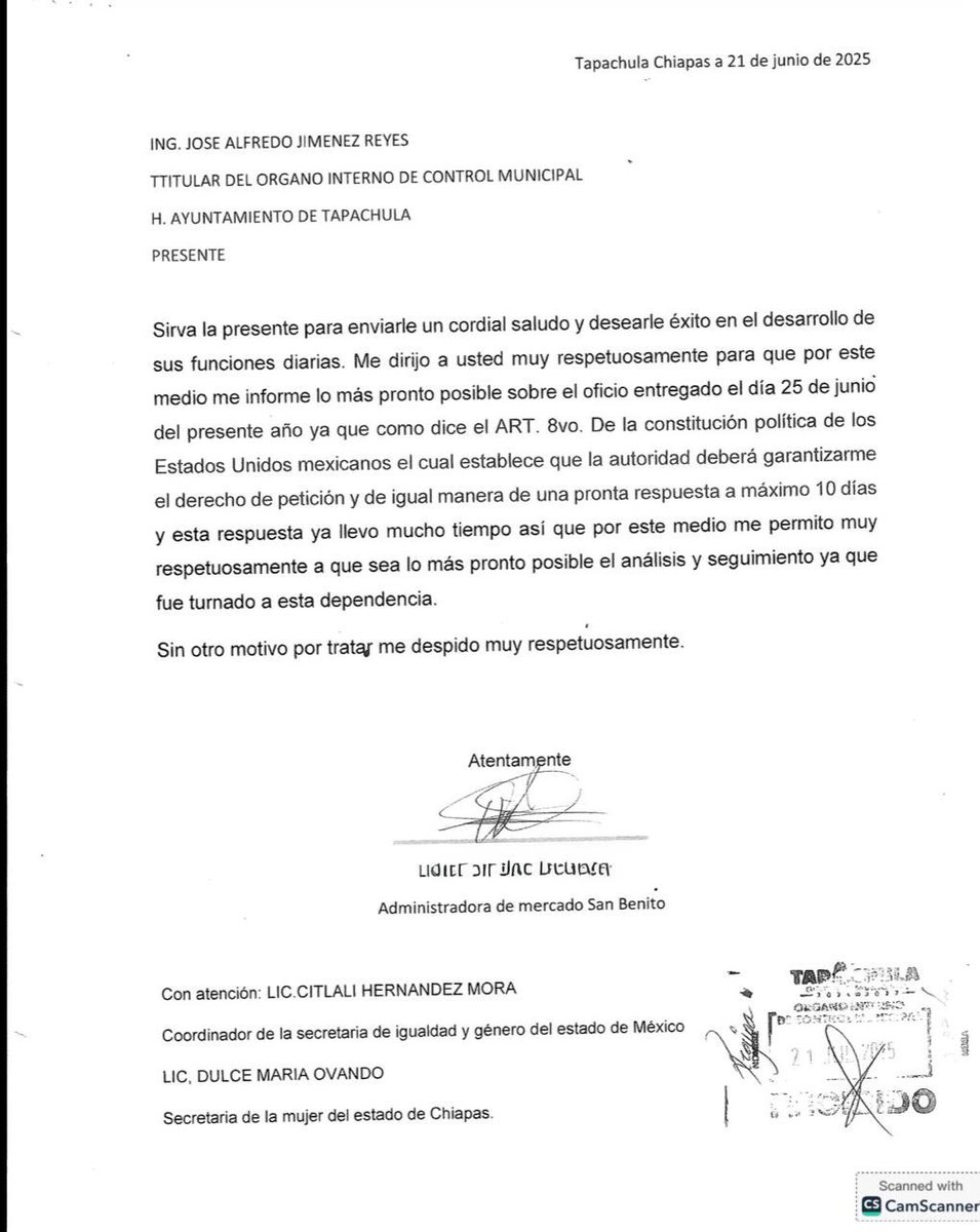 GabyCoutino's tweet photo. #Mujer #Trabajadora denuncia #AcosoSexual de funcionario del área de mercados del #Ayuntamiento de #Tapachula #Chiapas. Solicita la intervención efectiva de las autoridades de la alcaldía a cargo de @yamilmelgar, ya que teme por su integridad. #8Marzo2026 #NiUnaMás https://t.co/jNV1DfaOGU