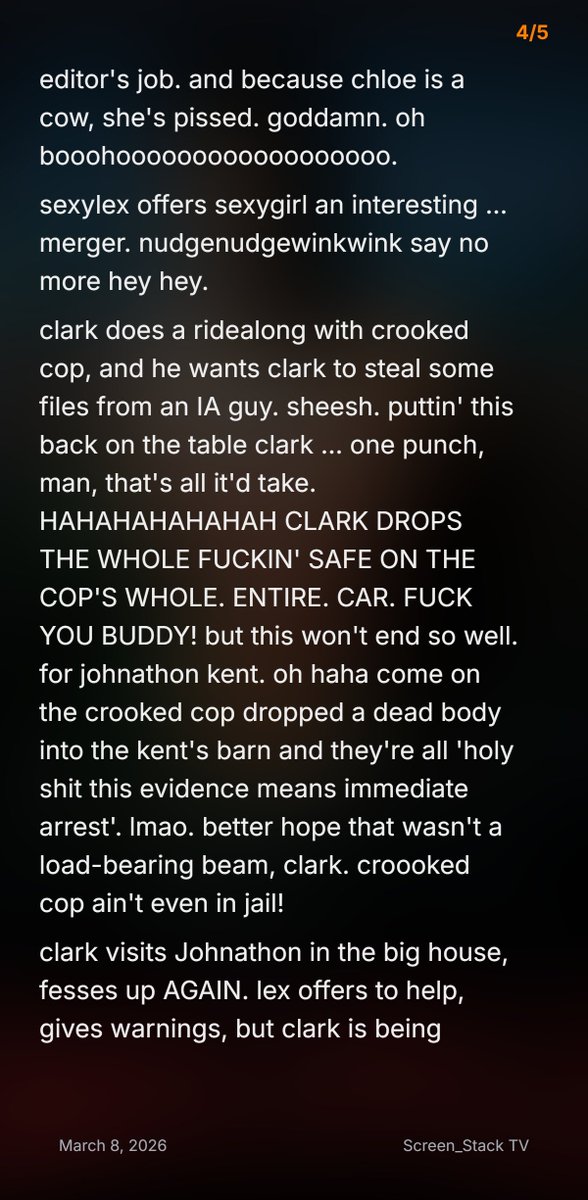 StackScreen7878's tweet photo. raws so fresh off the press that Chloe didn't even have time to proofread 'em. Not that she would --she's too busy with her pie-in-the-sky meteor freak conspiracies to pay attention! #rawnotes #screen_stack https://t.co/Hwe431gYmD