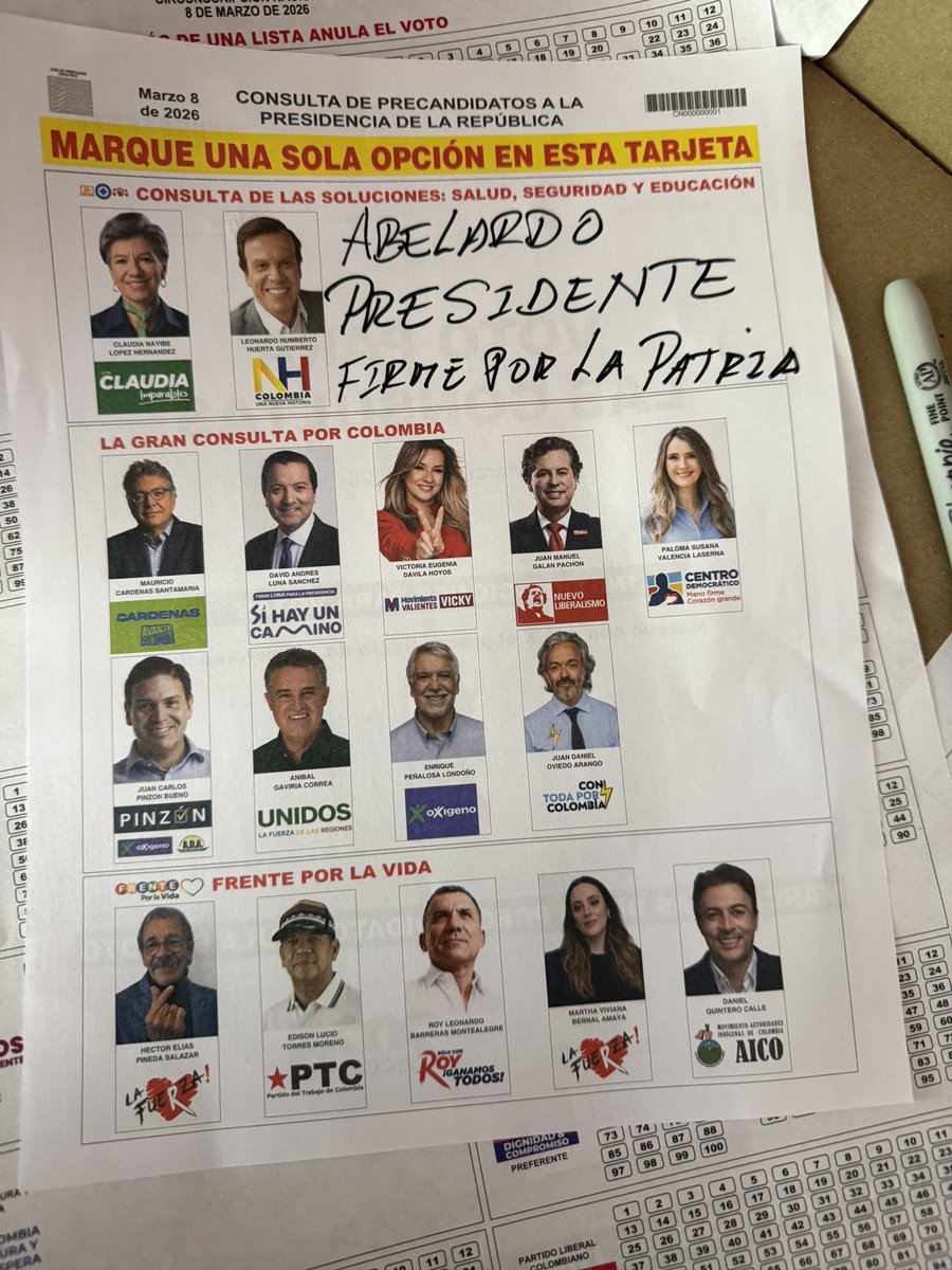 FIRME POR LA PATRIA ABELARDO PRESIDENTE