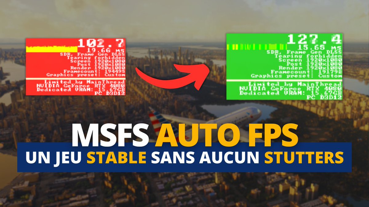 🚨 Je viens de sortir une nouvelle vidéo pour vous expliquer comment j'ai réglé mes problèmes de STUTTERS sur MSFS et comment j'ai réussi à (enfin) avoir un jeu stable ! 

Bon visionnage à tous, bon visionnage 😎
