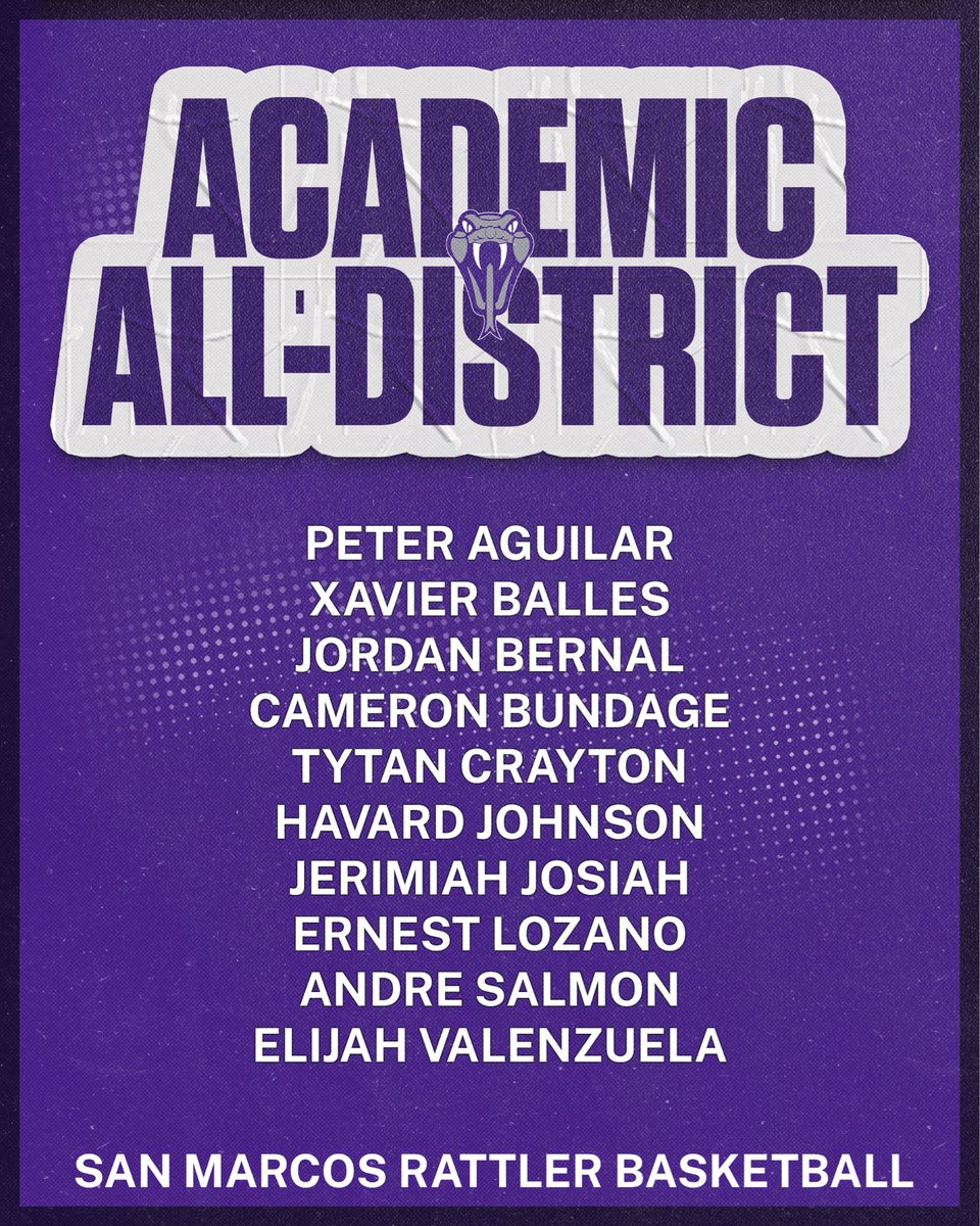 Congratulations to these 10 players for representing our program &amp; school in an exemplary way on and off the court by earning 29-6A Academic All-District!