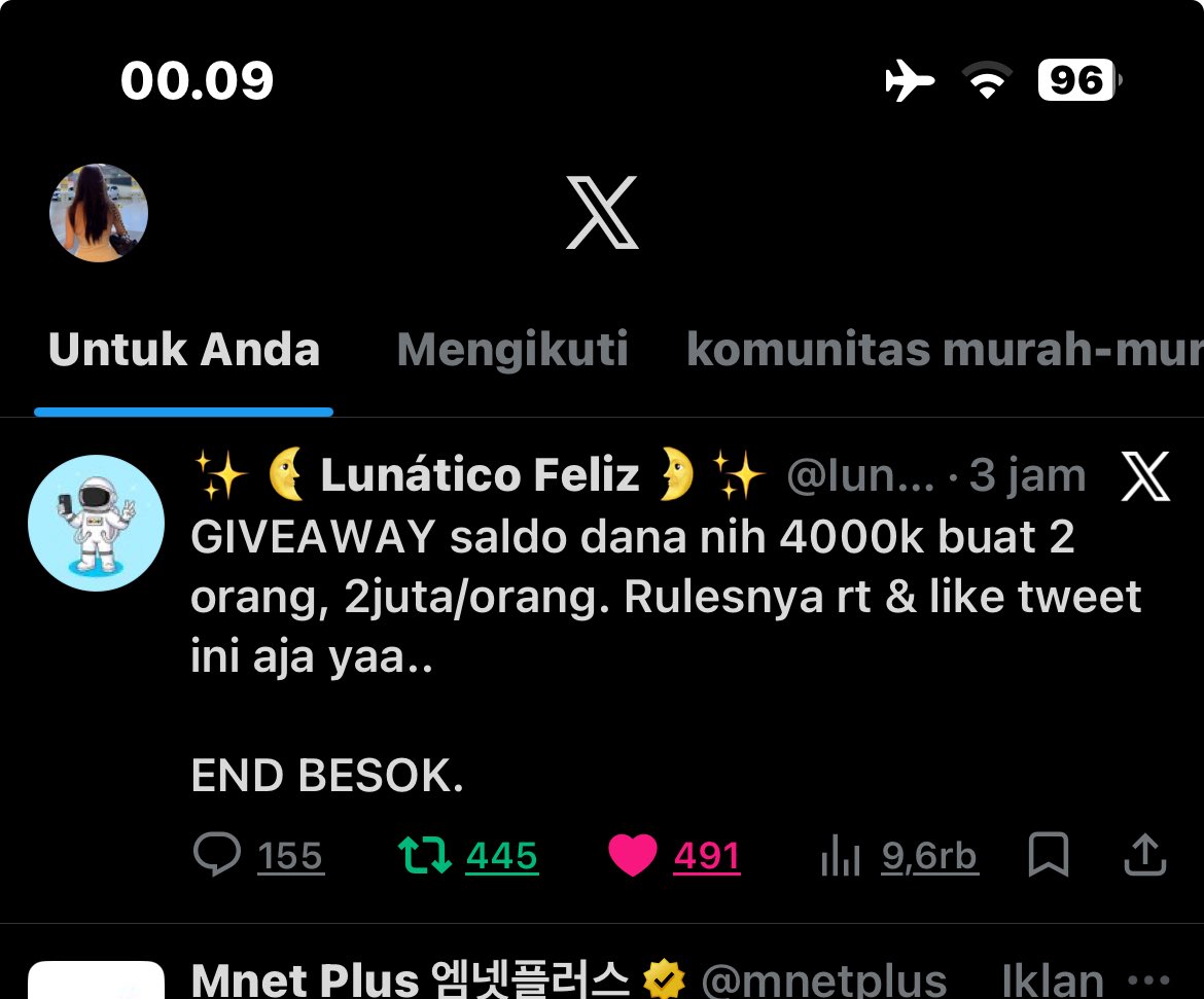 chenooppyy's tweet photo. @Iunatico_feliz bismillah done kakkk https://t.co/KAfcutNVmv