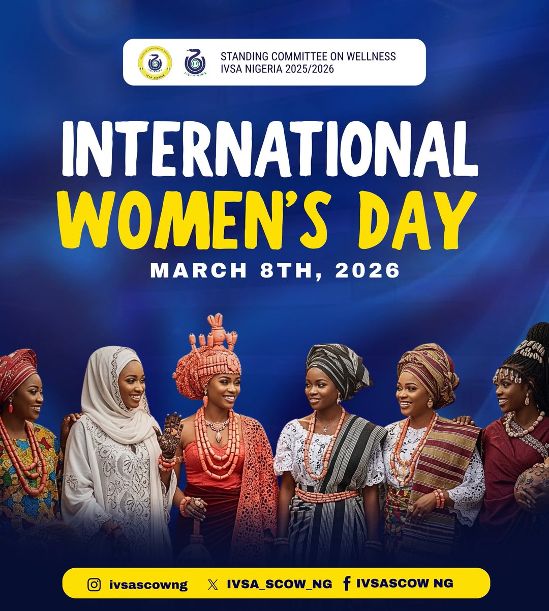 IVSA_SCOW_NG's tweet photo. Today we celebrate the strength, resilience, and impact of women everywhere ๐
From leadership to science and veterinary medicine, women continue to inspire change and build a healthier world.
Happy International Womenโs Day! ๐ธโจ
#InternationalWomensDay #IWD2026 #SCOW #IVSA https://t.co/cTzNM2cVZK