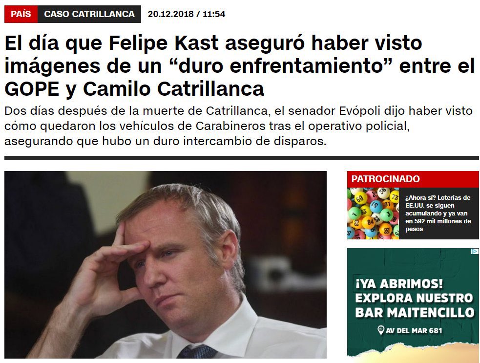 Negrita93168894's tweet photo. Y esta joya @felipekast , no que estaba en primera fila viendo el enfrentamiento?? 
Hoy le dan 16 años al Sargento Alarcón por asesinato de Camilo Cantrillanca.

Jamás fue un enfrentamiento como afirmaba el ambiguo de @felipekast . https://t.co/nTu5RgBQJ4
