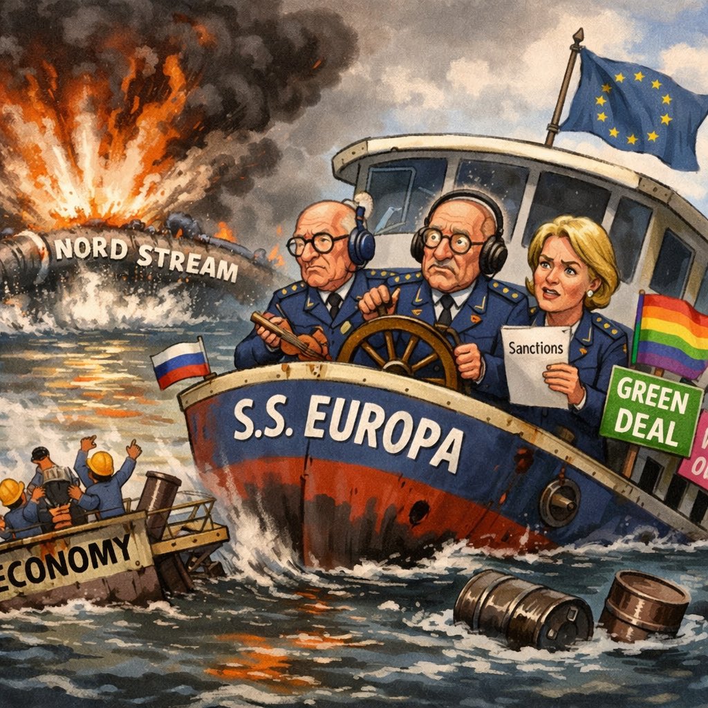 Negli ultimi quattro anni l’Europa ha compiuto un’impresa storica: distruggere la propria potenza economica senza che un solo carro armato attraversasse i suoi confini.

Un suicidio strategico firmato da una classe di burocrati che nessuno ha mai visto lavorare davvero, ma che