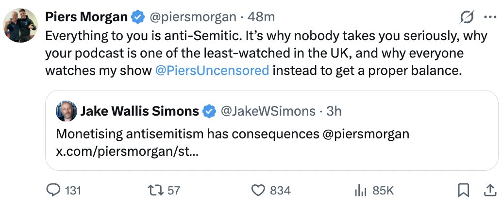 My entire life, the worst thing someone could be accused of was anti-Semitism. Nothing destroyed careers and reputations with greater certainty, speed or force.

Now, nobody gives a shit. It's been so cynically weaponized to shield Israel that Zionists have utter trivialized it.