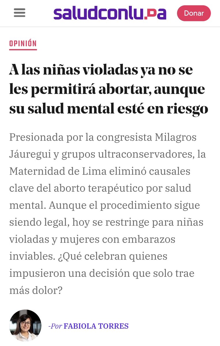 Renovación Popular, la bancada que celebra que las niñas víctimas de abuso sexual sean obligadas a ser madres.