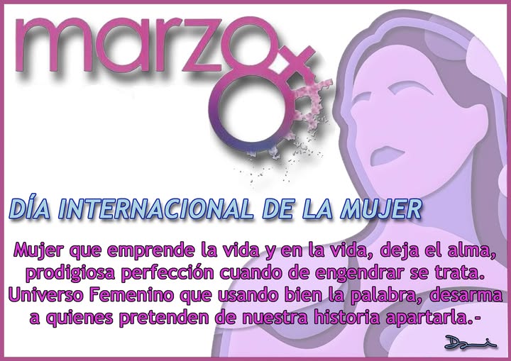 A ellas... Una fecha en el calendario para recordar una conmemoración... la del aniversario de un día de lucha, que no termina nunca.
(d.m.)