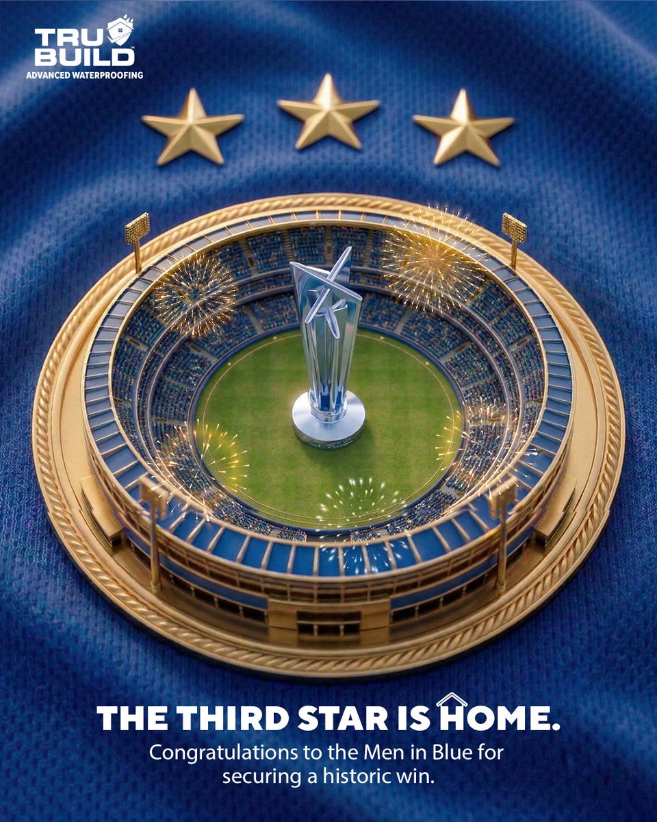 AstralTrubuild's tweet photo. They came, they saw, they conquered a historic victory! 
Congratulations, Team India!

#Astral #AstralTrubuild #T20WorldCup #India #TeamBlue #IndVsNZ #TrueProtection #BuiltToLast https://t.co/TXpQ3jE8Zr