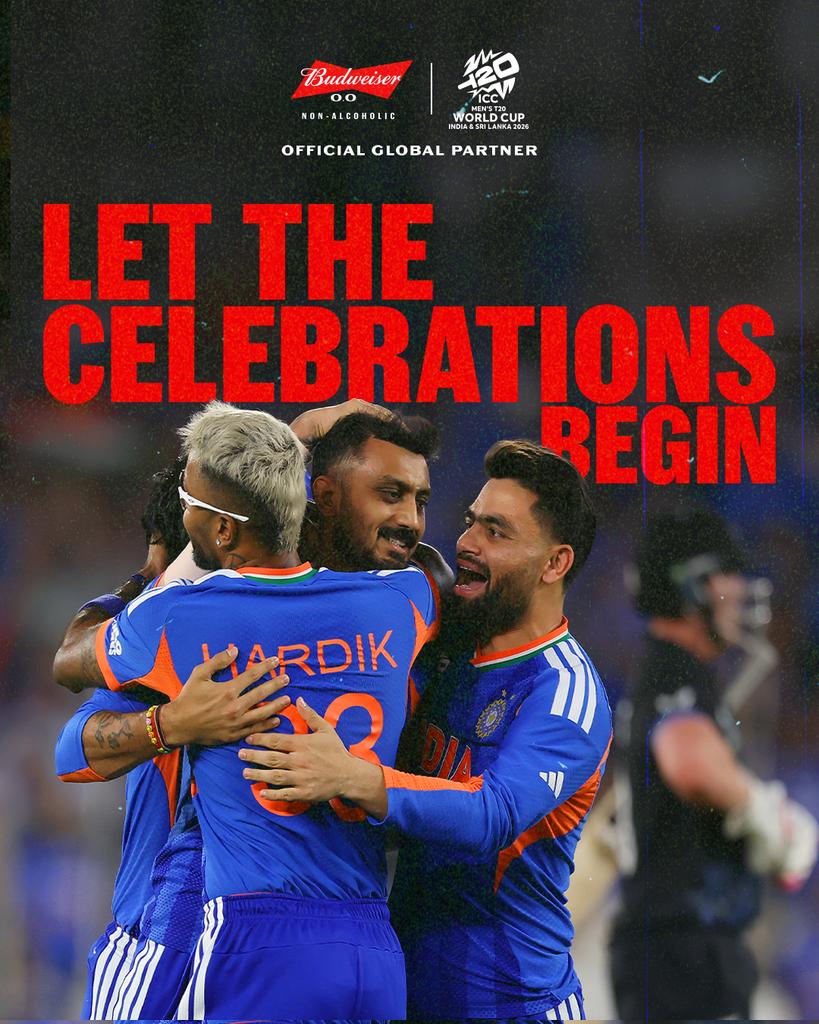BudweiserIndia's tweet photo. India's biggest win in a T20 World Cup! Here's to a smooth legacy

#budweiser #budweiserindia #budxicc #t20worldcup #inthehandsoffans https://t.co/BluXLHJwBt