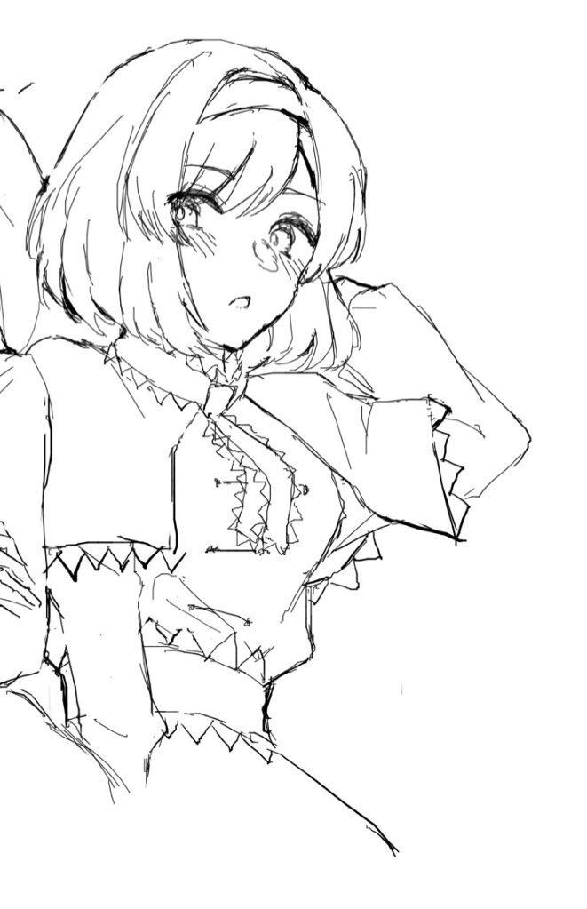preroprot's tweet photo. アリス🍵(線画) https://t.co/mqupNDRR8k