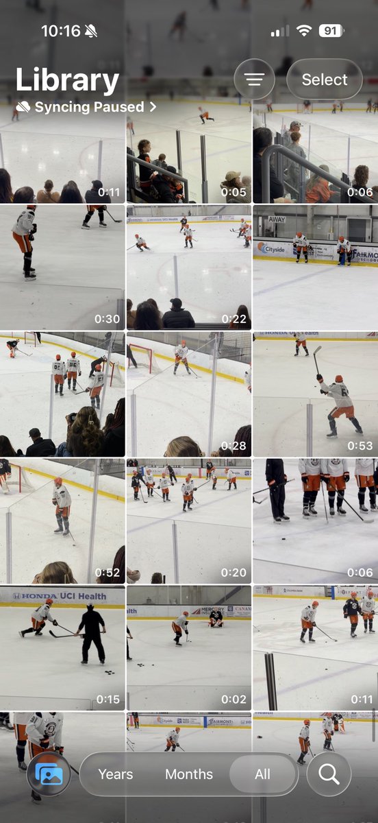 Filming the ducks practice like it was a concert