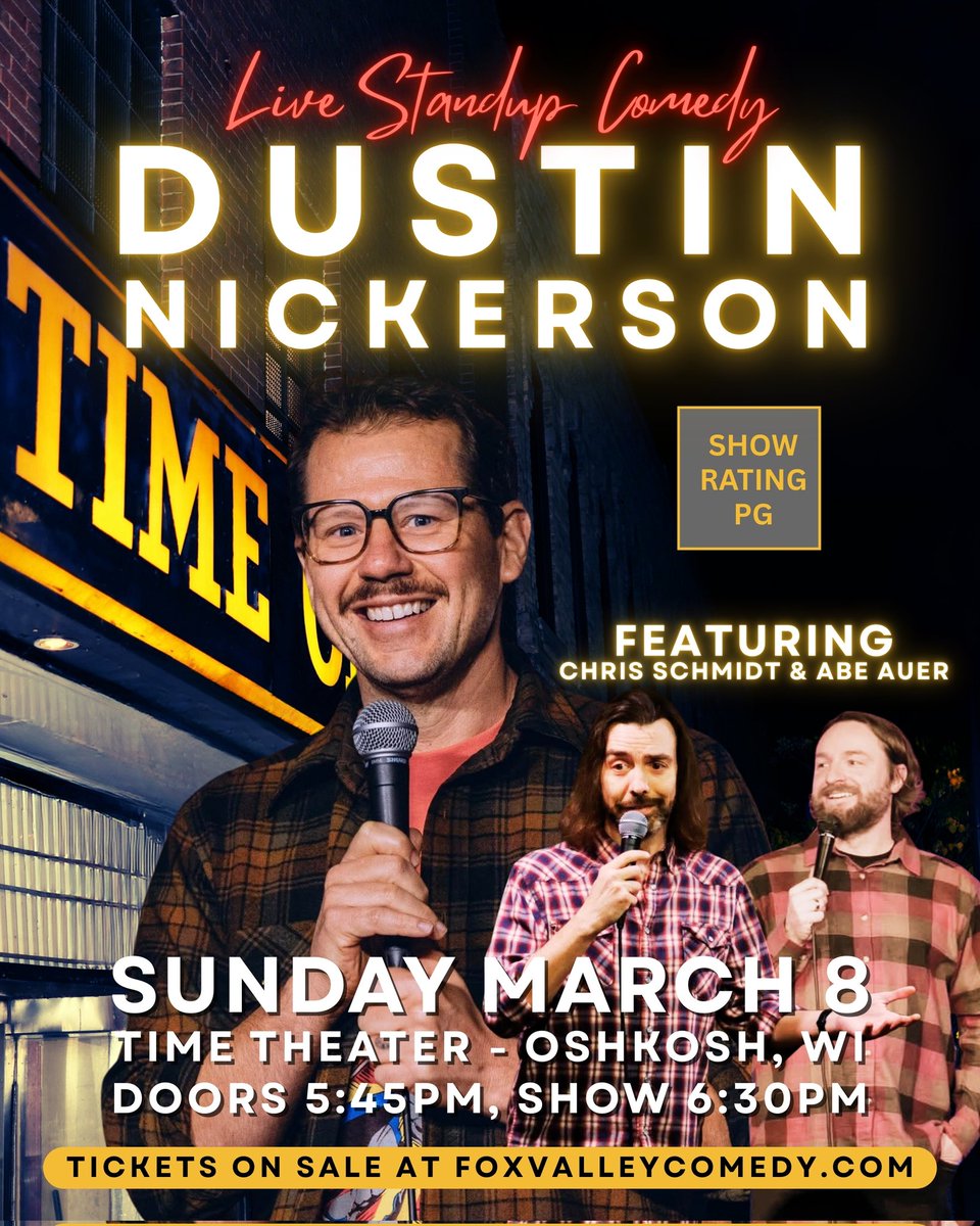 FoxValleyComedy's tweet photo. It's not too late to get tickets for TONIGHT'S SHOW!  😆🎤🔥
Tap here: https://t.co/CUkgWLmn66 https://t.co/jlqwsQL7XP