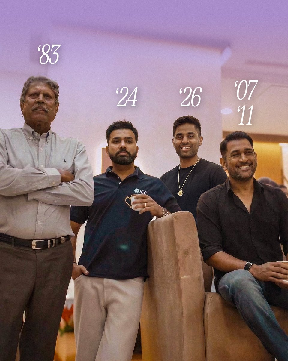 KKRiders's tweet photo. Mount Rushmore of Indian Cricket at Ahmedabad 🌟 https://t.co/S8RBSnhFEo