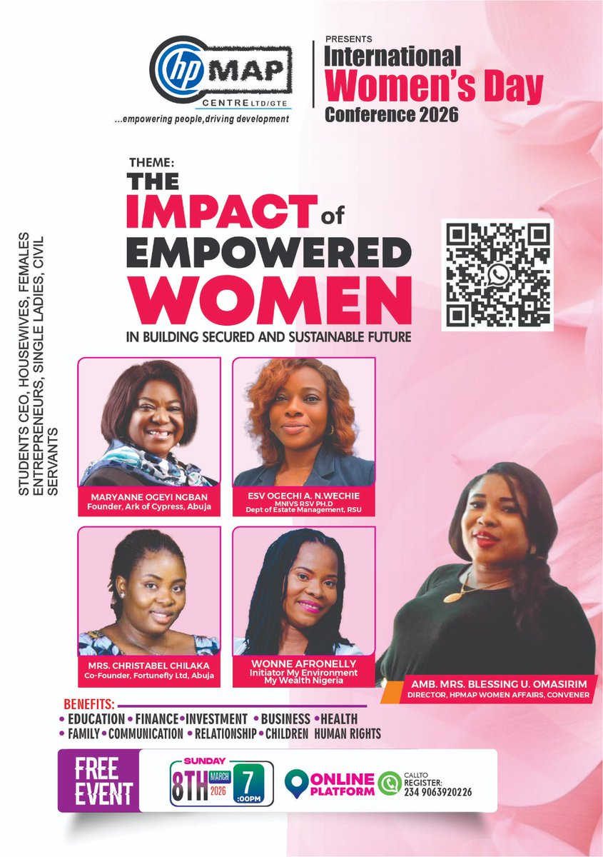 Happy International Women's Day 🎉 

Let's Give To Gain 

Join our Initiator <a href="/WONNEafronelly/">#TheVERDANT</a> during this session today 👉 chat.whatsapp.com/BNkNiPYJqb5Gm3…
Don't miss it!

#InternationalWomensDay
#TheECOpledge #SEAL2027 #WOMENSDAY #GiveToGain #IranIsraelWar #FELIX #amici25 #FayePeraya