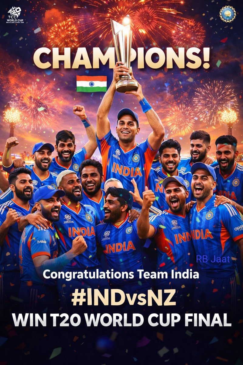 #INDvsNZ India are the world Champion🏆
