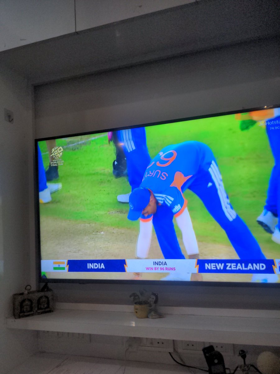 CHAMPIONS AGAIN!!! Back to back T20I World Cup trophies, this time as hosts, a first in the history of the tournament. Team India finally win against New Zealand in a T20I World Cup, and it came in the 2026 edition final