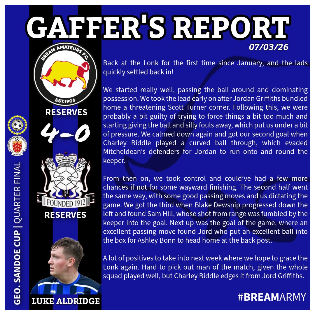 Bream Amateurs FC tweet media